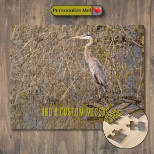 Graureiher auf einem Ast Puzzle