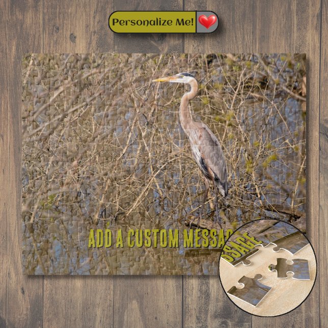 Graureiher auf einem Ast Puzzle (Great Blue Heron on a limb Jigsaw Puzzle)