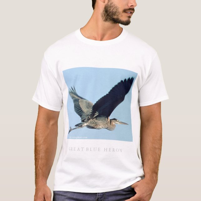 Graureiher im Flug T-Shirt (Vorderseite)
