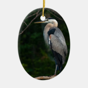 Graureiher Keramik Ornament