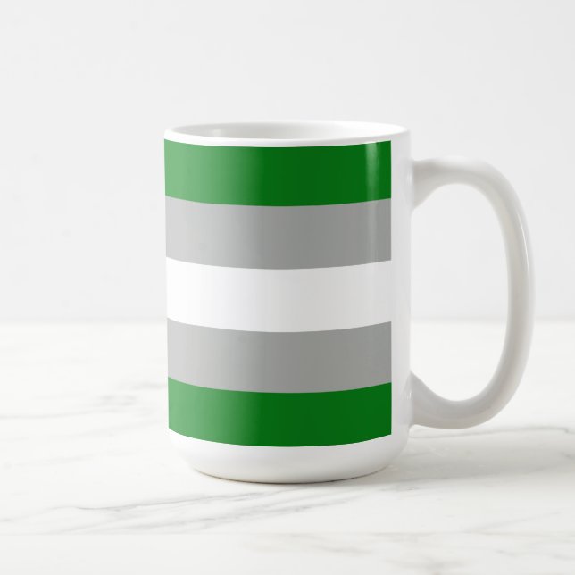 Grauromantische Pride-Flagge Kaffeetasse (Rechts)