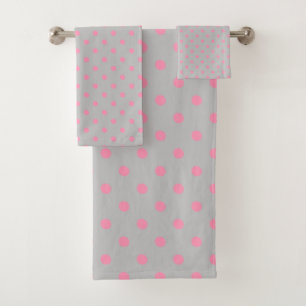 Graurosa Polka Dot Badhandtuch Set