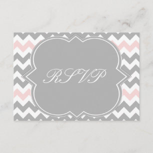 Graurosa Zickzack RSVP-Karte RSVP Karte