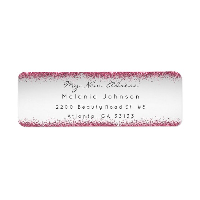 Graurosafarbener Glitzer New Adress Delicate (Vorne)