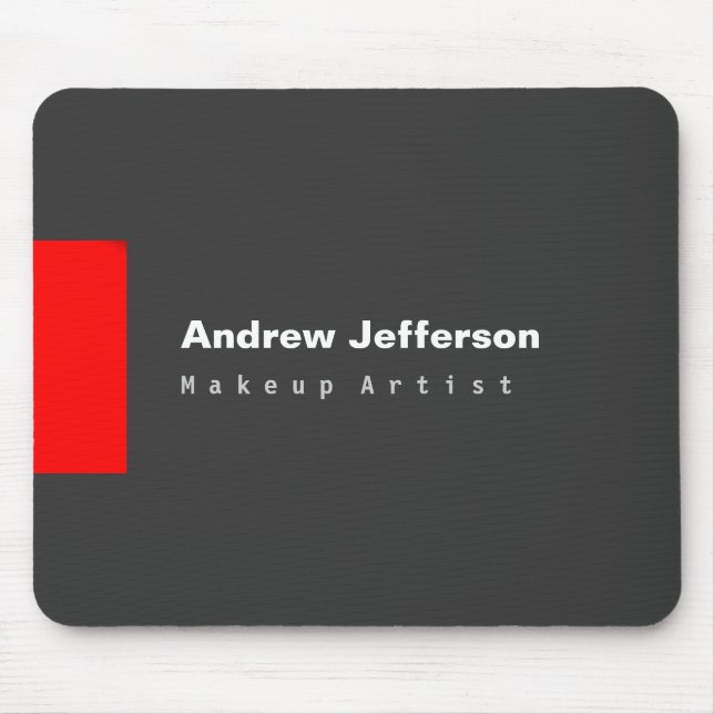 Graurot Minimalistisch Moderne Schlicht bemerkensw Mousepad (Vorne)