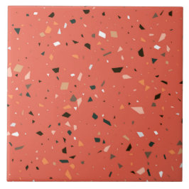 Graurote Terrazzo-Textur nahtlose Muster Fliese