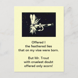 Grausame Forelle Postcard "Royal Coachman" Trocken Postkarte