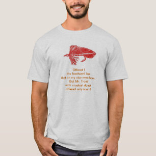 Grausames Trout Gedicht Shirt mit rotem Matuka-Str