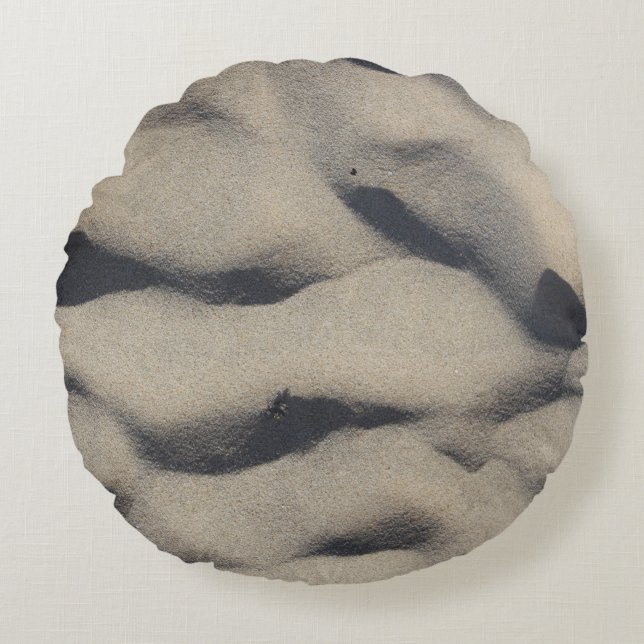 Grausand Rundes Kissen (Vorderseite)