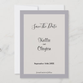 Grauschattierungen Save the Date Gerahmt
