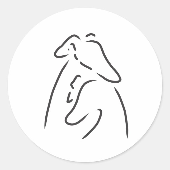 Grauschwanz-Aufkleber Runder Aufkleber (Vorderseite)