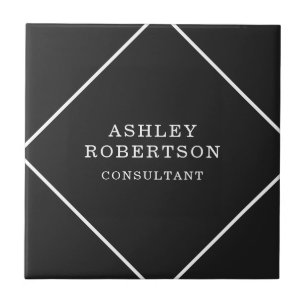 Grauschwarz Beruflich Stilvoll Minimalistische Tre Fliese