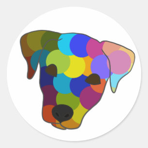 Grauschwarz Runder Aufkleber