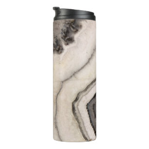 Grauschwarzer Achat-Edelstein Thermosbecher