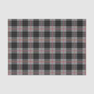 Grauschwarzer Flanell kariert-Tartan Seidenpapier