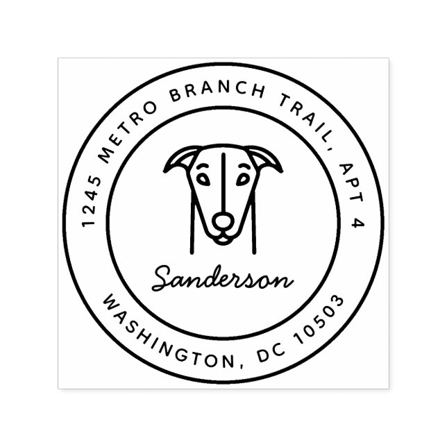 Grauschwund-Rücksendeadresse-Briefmarke Permastempel (Design)