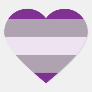 Grausexuelle Stolz Herz-Aufkleber