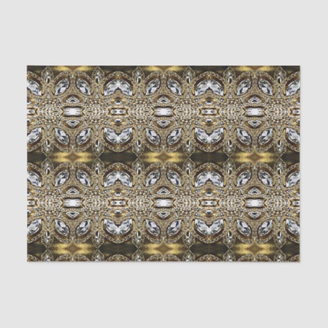 Grausilber und Schwarz-Deko-Muster Seidenpapier (Vorderseite)