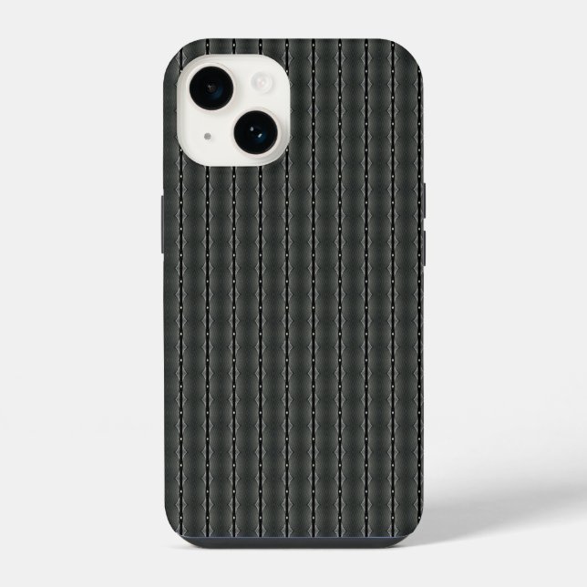 Graustahlnahtloses Muster iPhone Hülle (Rückseite)