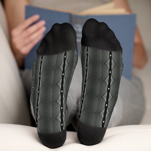 Graustahlnahtloses Muster Socken (Unterseite)