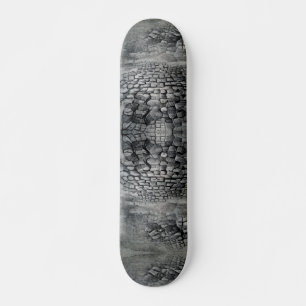 Grausteine, graue Nebel, grafische Kunst Skateboard