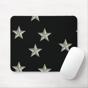 Grausterne auf schwarz mousepad