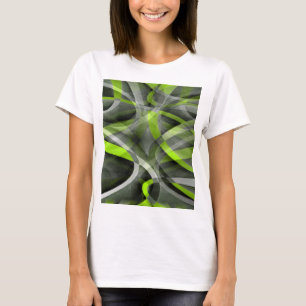 Graustil der Achtziger mit Zitronen-Kurvenmuster T-Shirt