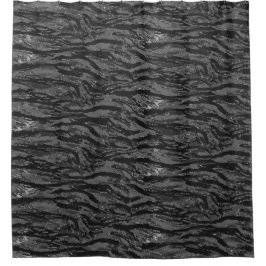 Graustreifen Camouflage Duschvorhang