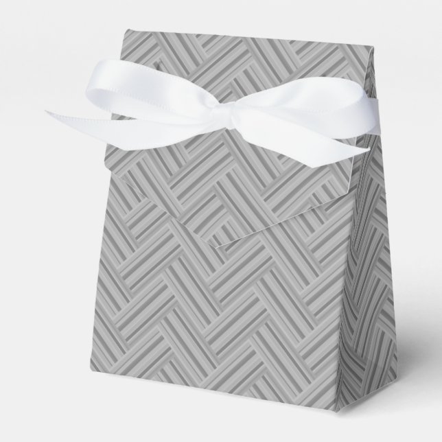 Graustreifen-Doppelwegemuster Geschenkschachtel (Vorderseite)