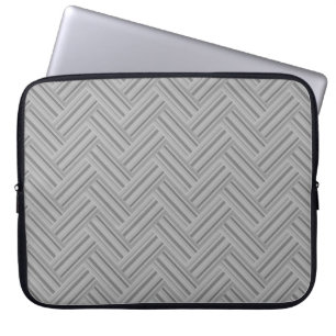 Graustreifen-Doppelwegemuster Laptopschutzhülle