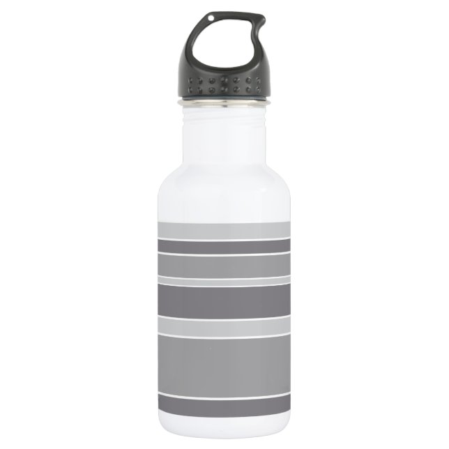 Graustreifen Edelstahlflasche (Vorderseite)