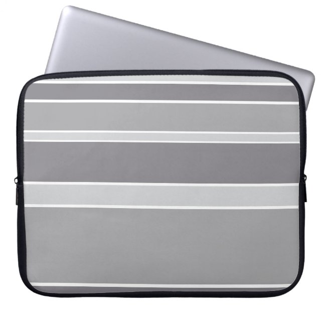 Graustreifen Laptopschutzhülle (Vorderseite)