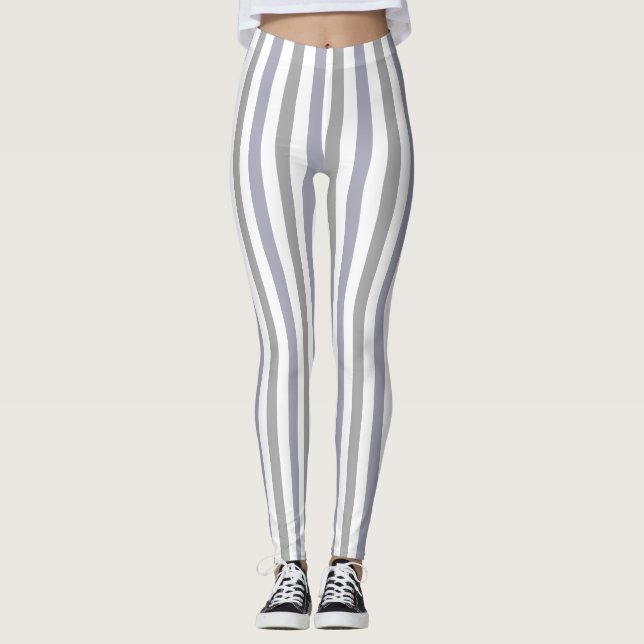 Graustreifen Leggings (Vorderseite)