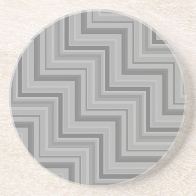 Graustreifen Treppenmuster Getränkeuntersetzer (Vorne)
