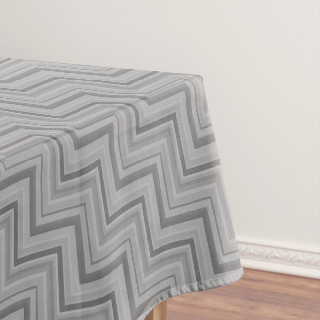 Graustreifen Treppenmuster Tischdecke (Beispiel)