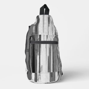 Graustufen-Abstrakt B&W-Kunst Crossbody Bag