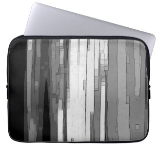 Graustufen-Abstrakt B&W-Kunst Laptopschutzhülle