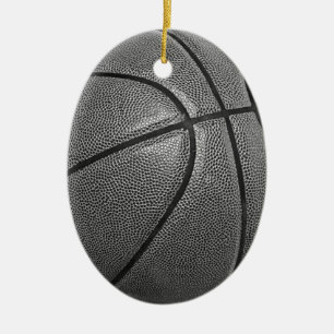 Graustufen-Basketball Keramikornament