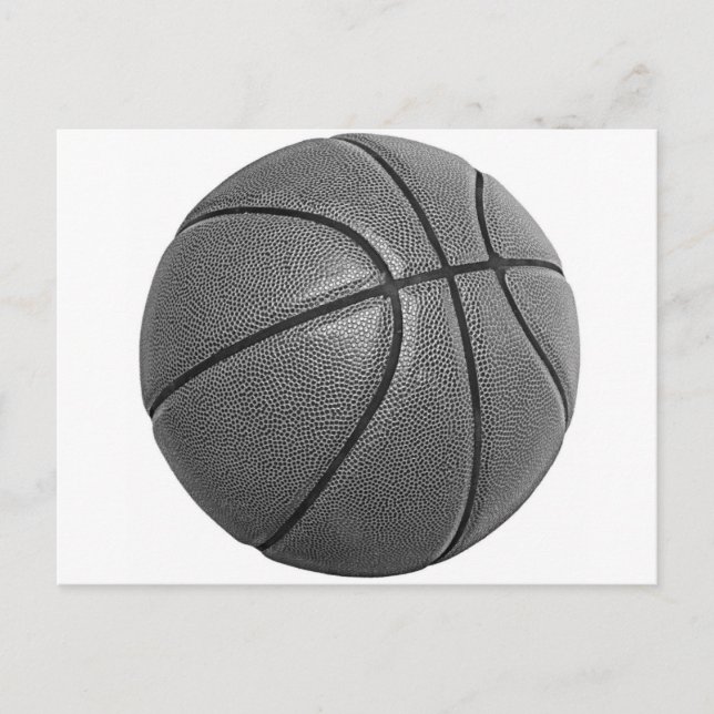 Graustufen-Basketball Postkarte (Vorderseite)