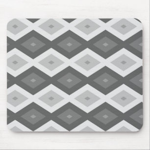 Graustufen-Diamantmuster Mousepad