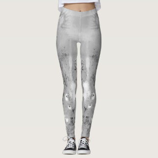Graustufen-Drachenleggings Leggings