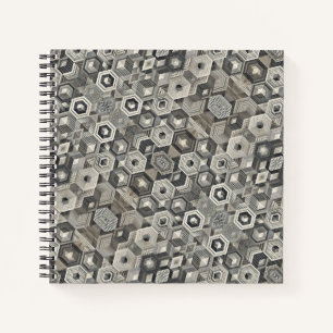 Graustufen-Geometrie Notizbuch
