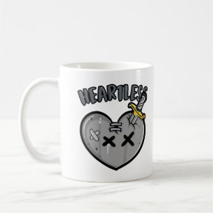 Graustufen Herz und Schwert Poster Punk Rock Ästhe Kaffeetasse
