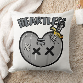 Graustufen Herz und Schwert Poster Punk Rock Ästhe Kissen