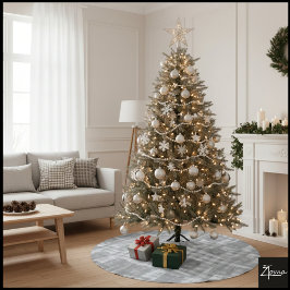 Graustufen-Kaleidoskop-Karo abstrakt geometrisch S Polyester Weihnachtsbaumdecke