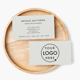 Graustufen-Logo | Minimalistisch Beruflich modern Visitenkarte