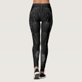 Graustufen "Schauen Sie nach unten" Leggings