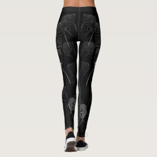 Graustufen "Schauen Sie nach unten" Leggings