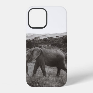GRAUSTUFENFOTO VON GRAUEM ELEFANTEN IN DER NÄHE VO iPhone 12 HÜLLE