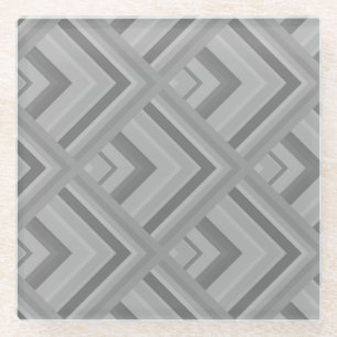 Graustufenmuster Glasuntersetzer